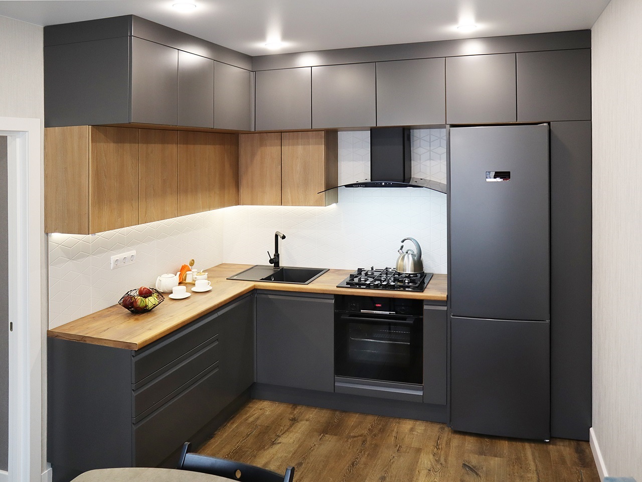 кухня мдф угловая