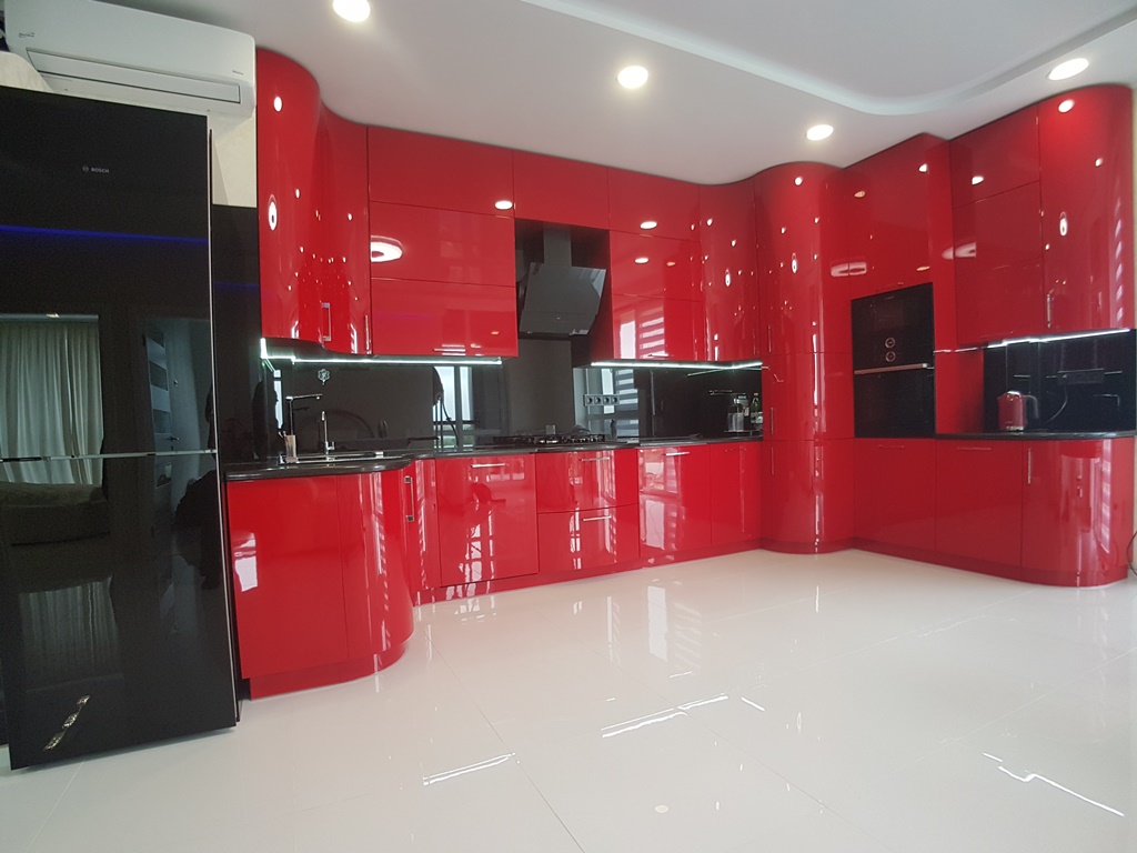 кухня эмаль цвет бордо